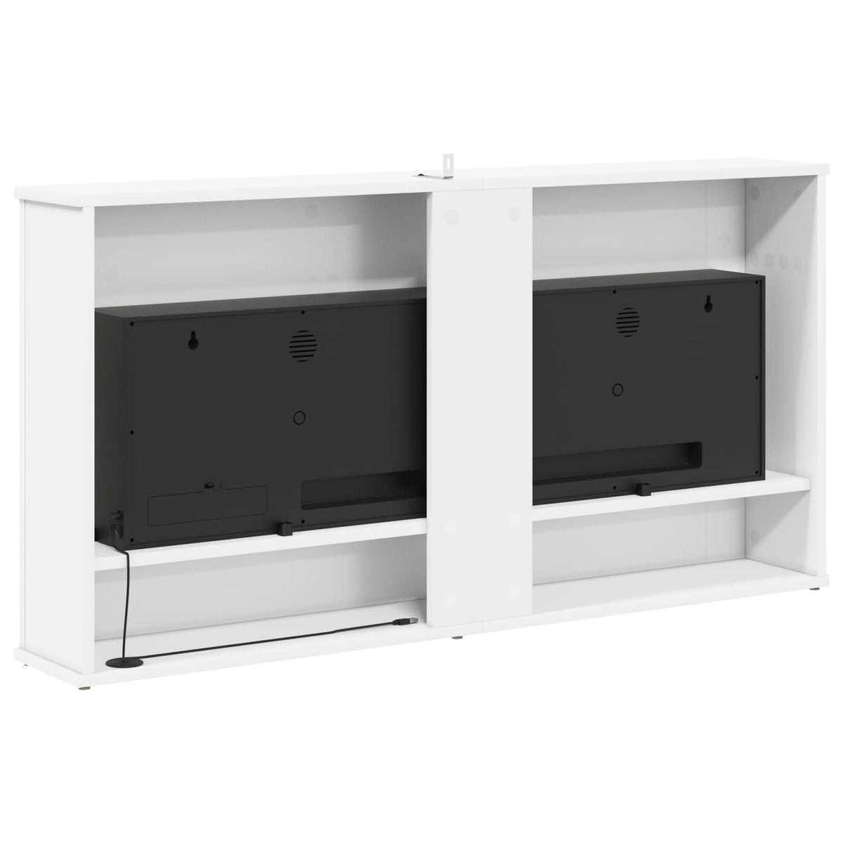 vidaXL Electric Fireplace White 114 x 18 x 58.5 cm Engineered wood
