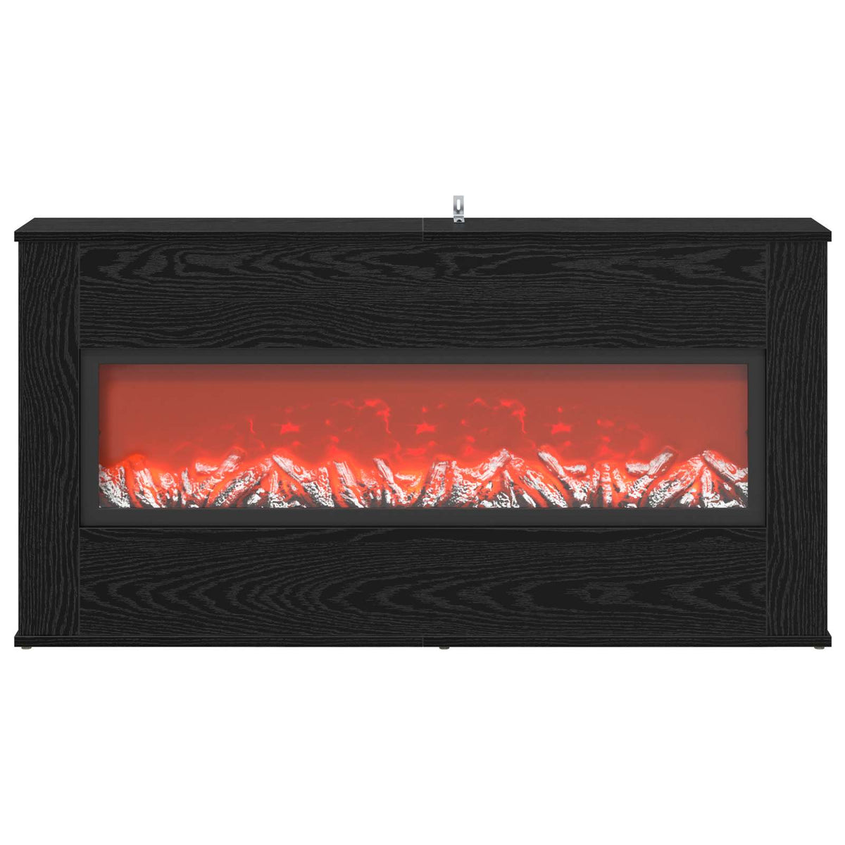 vidaXL Electric Fireplace Black Oak 114 x 18 x 58.5 cm Engineered wood