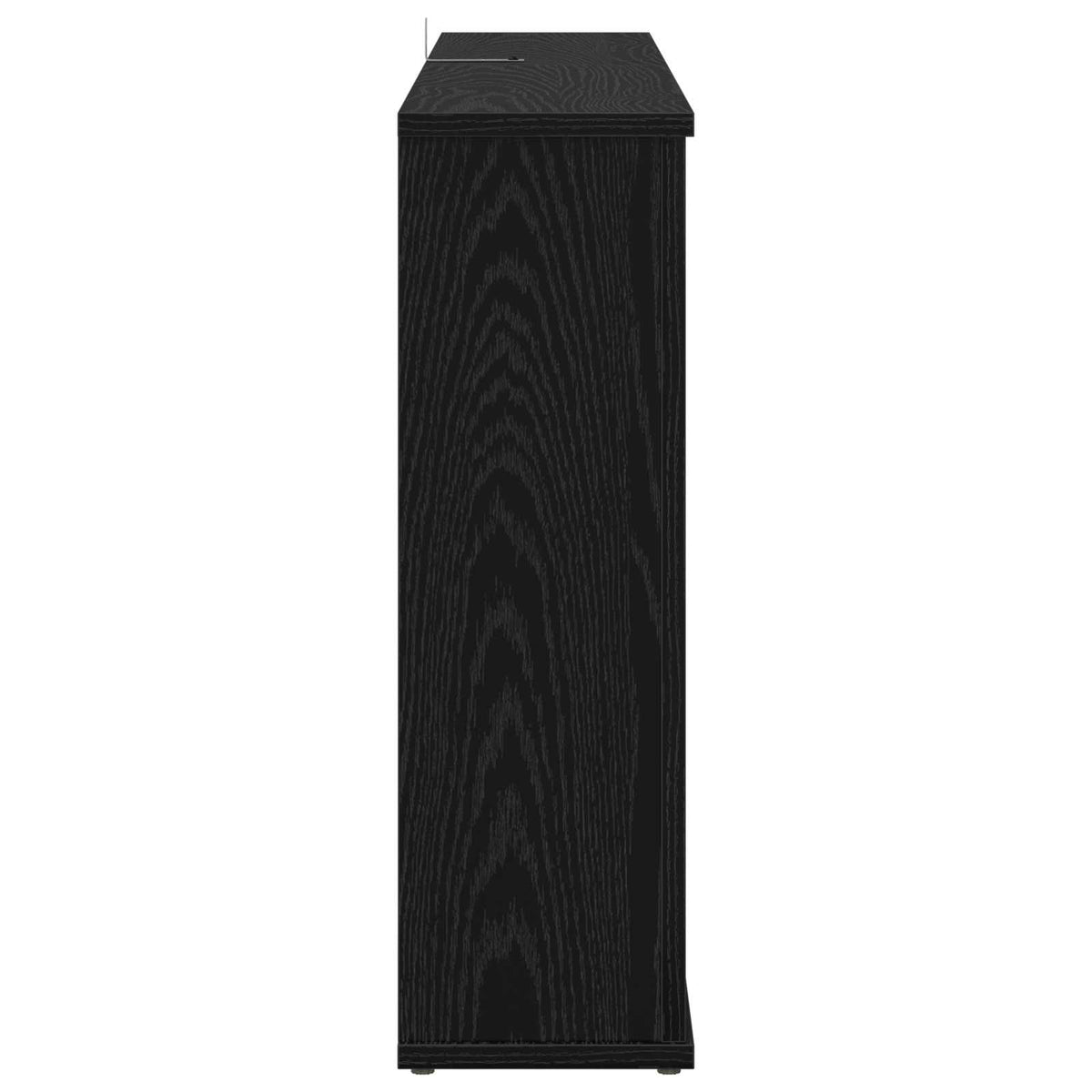 vidaXL Electric Fireplace Black Oak 114 x 18 x 58.5 cm Engineered wood