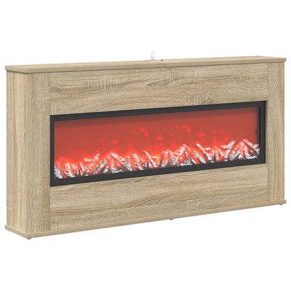 vidaXL Electric Fireplace Sonoma 114 x 18 x 58.5 cm Engineered wood