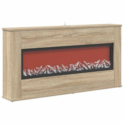 vidaXL Electric Fireplace Sonoma 114 x 18 x 58.5 cm Engineered wood