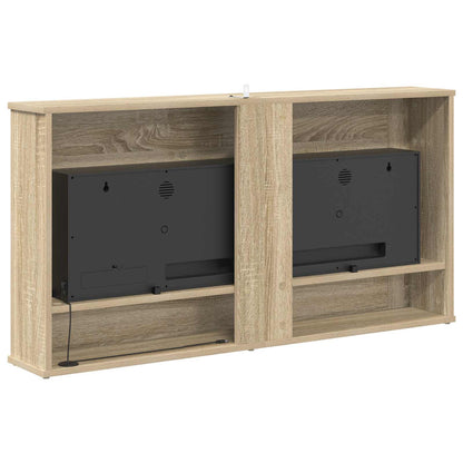vidaXL Electric Fireplace Sonoma 114 x 18 x 58.5 cm Engineered wood