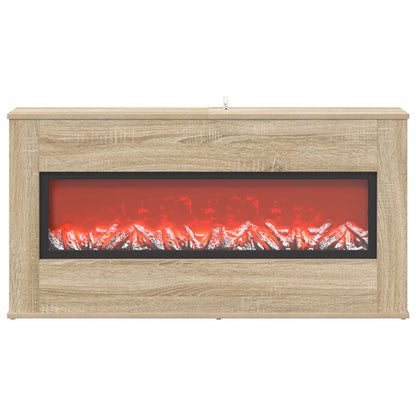 vidaXL Electric Fireplace Sonoma 114 x 18 x 58.5 cm Engineered wood