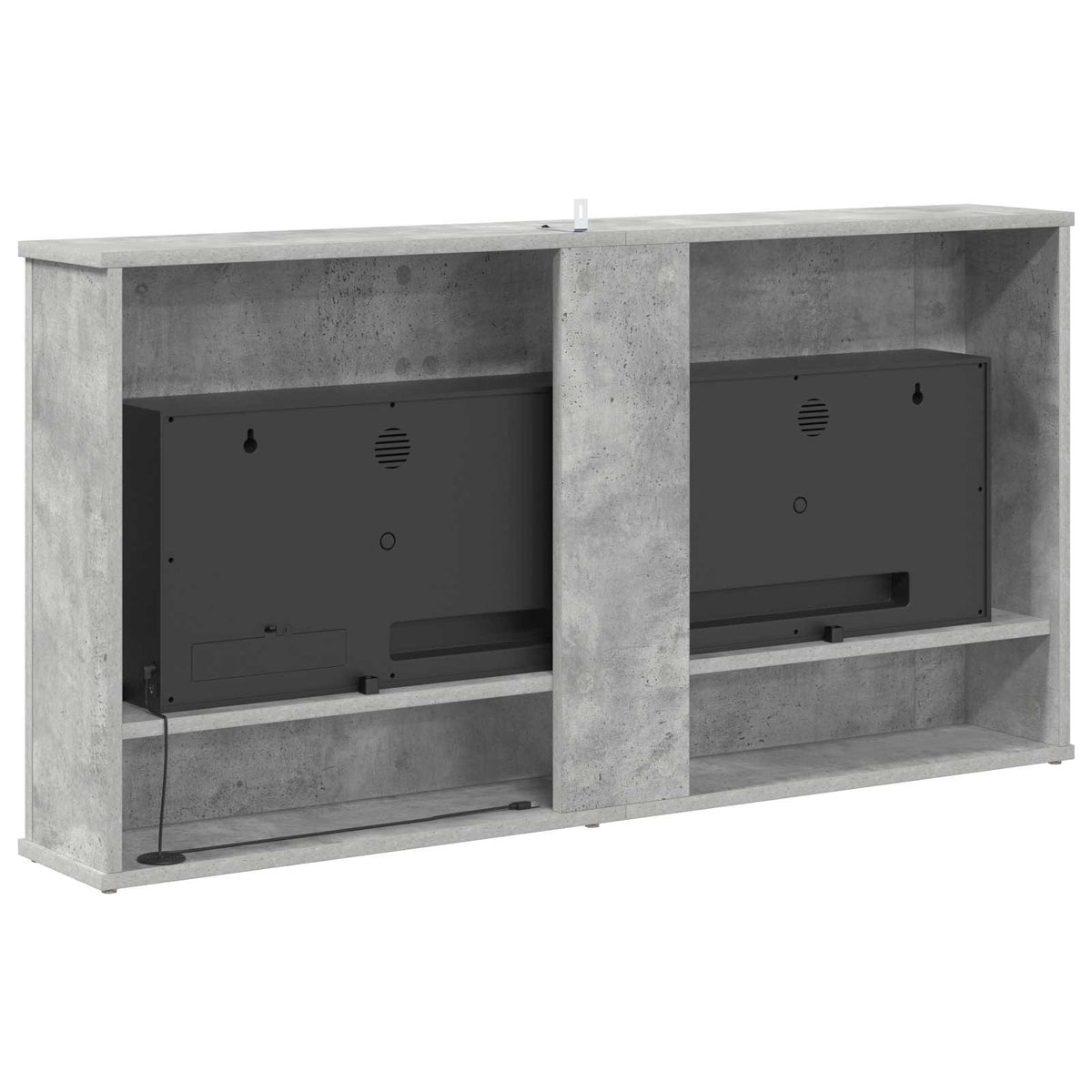 vidaXL Electric Fireplace Concrete 114 x 18 x 58.5 cm Engineered wood