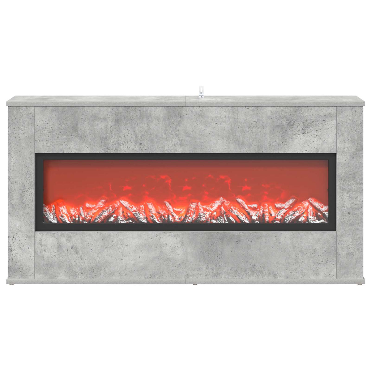 vidaXL Electric Fireplace Concrete 114 x 18 x 58.5 cm Engineered wood