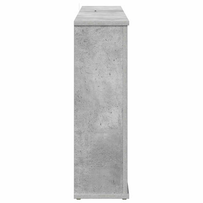 vidaXL Electric Fireplace Concrete 114 x 18 x 58.5 cm Engineered wood