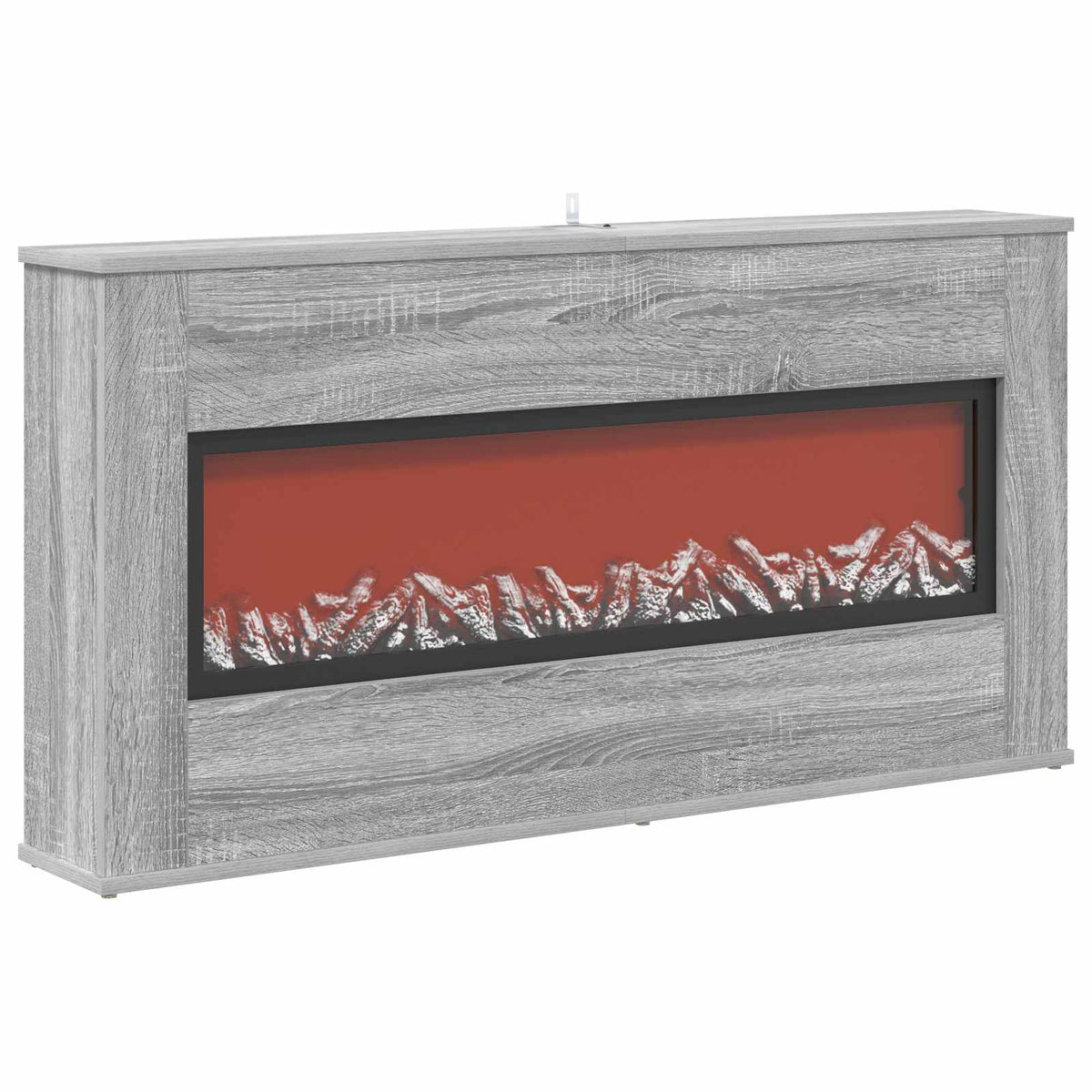 vidaXL Electric Fireplace Grey Sonoma 114 x 18 x 58.5 cm