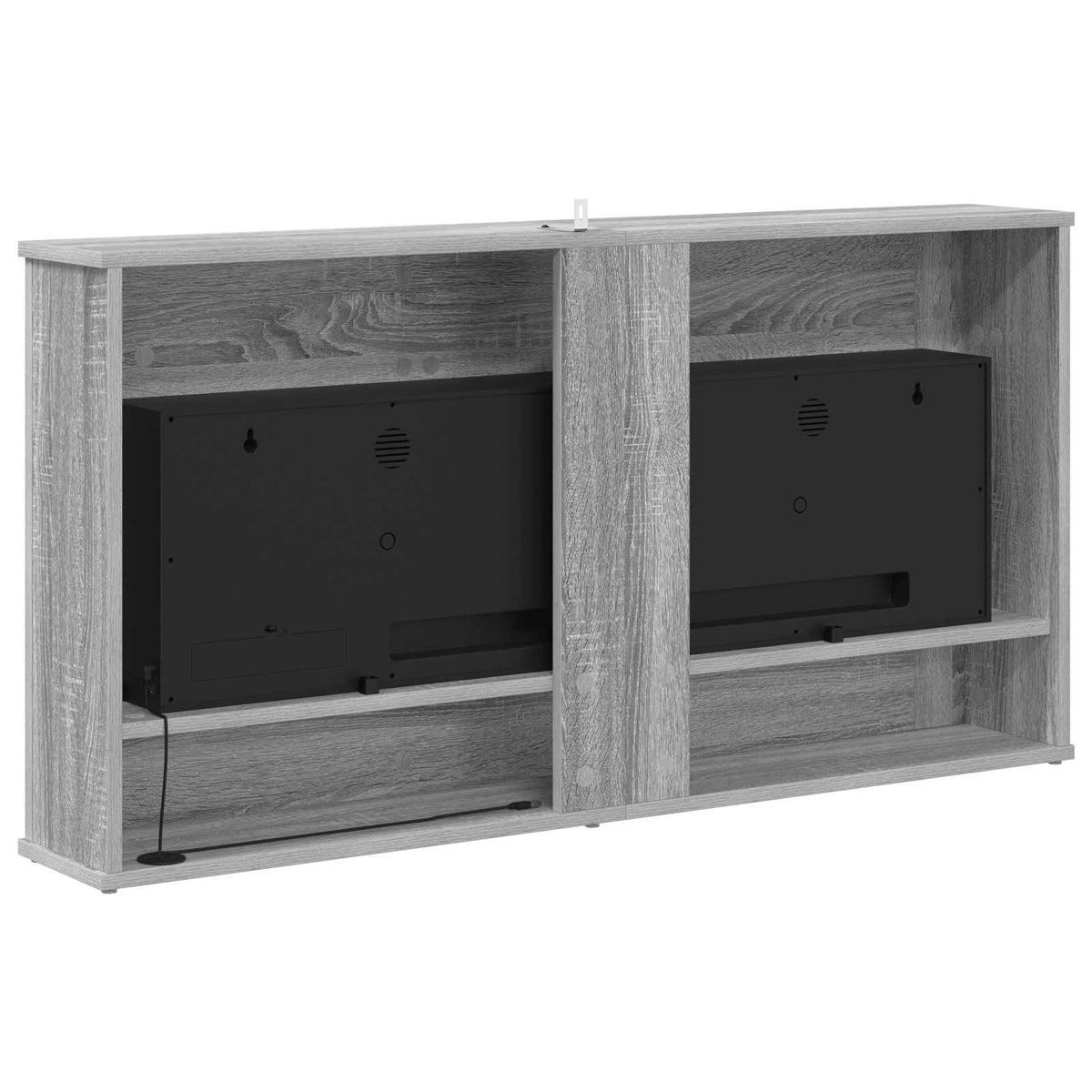 vidaXL Electric Fireplace Grey Sonoma 114 x 18 x 58.5 cm