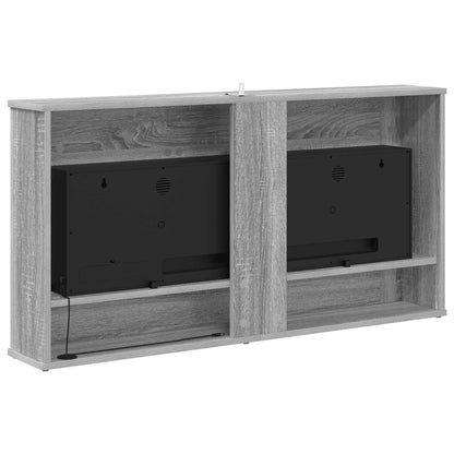 vidaXL Electric Fireplace Grey Sonoma 114 x 18 x 58.5 cm