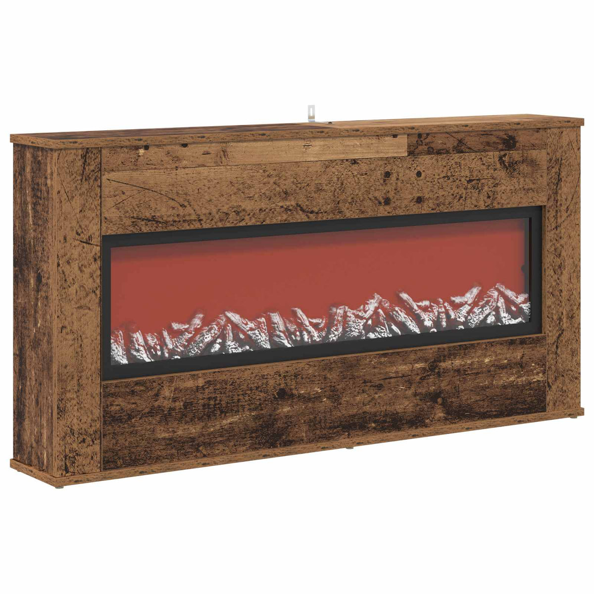 vidaXL Electric Fireplace Old Wood 114 x 18 x 58.5 cm Engineered wood