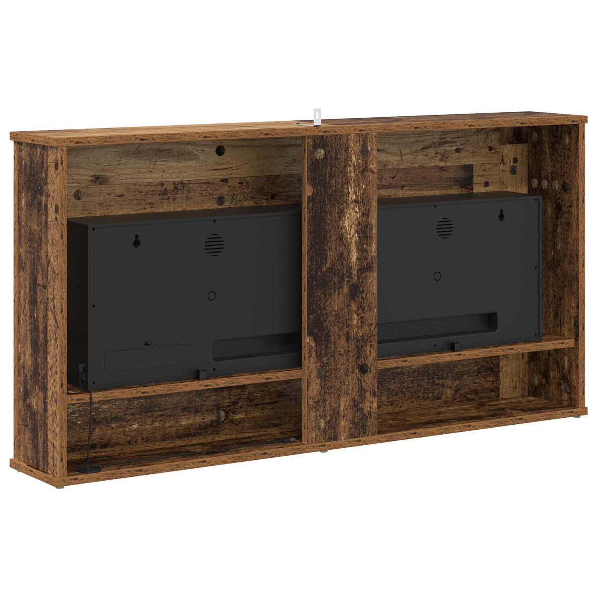 vidaXL Electric Fireplace Old Wood 114 x 18 x 58.5 cm Engineered wood