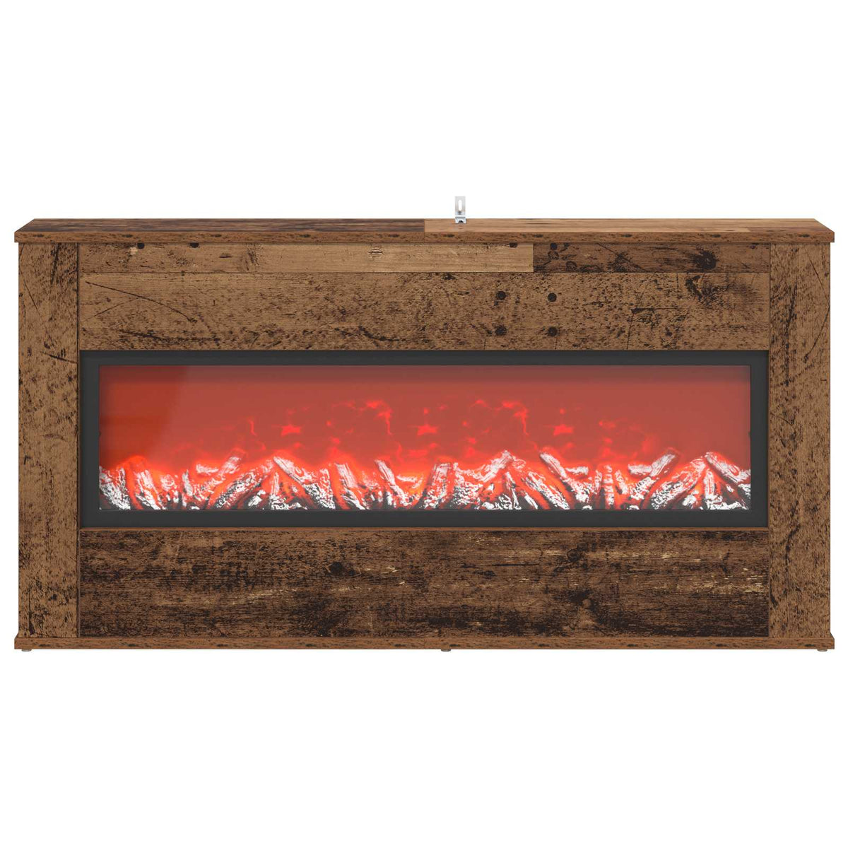vidaXL Electric Fireplace Old Wood 114 x 18 x 58.5 cm Engineered wood