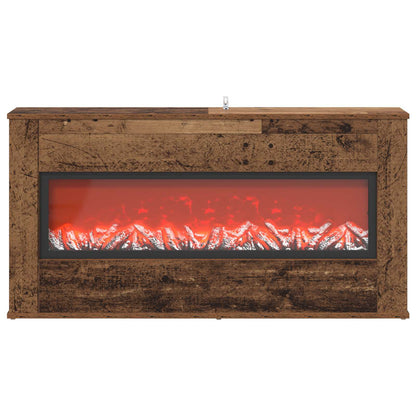 vidaXL Electric Fireplace Old Wood 114 x 18 x 58.5 cm Engineered wood