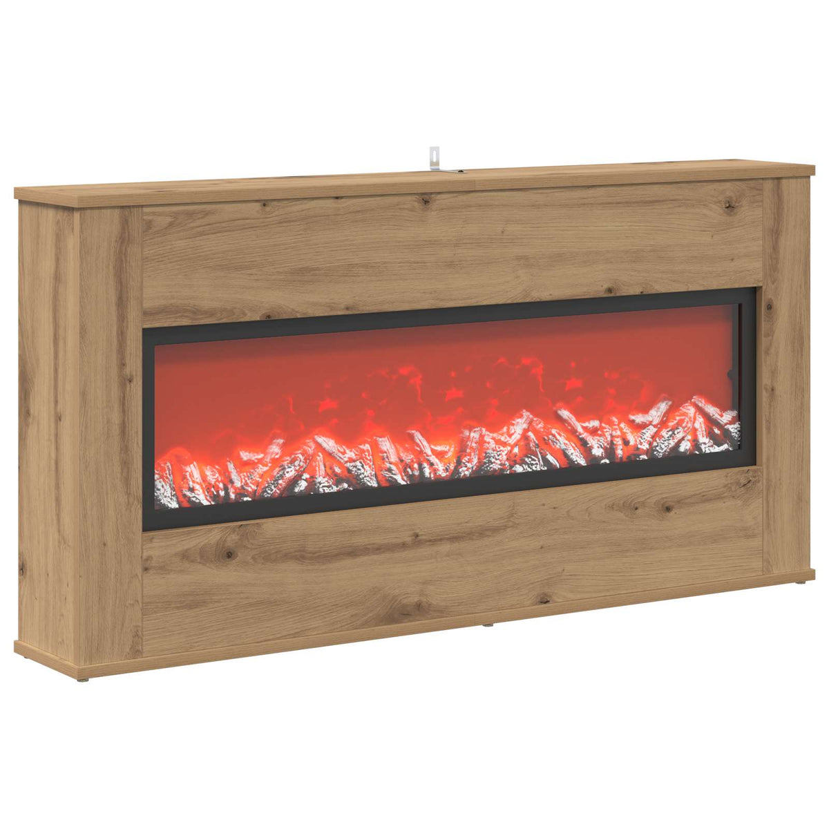 vidaXL Electric Fireplace Artisan Oak 114 x 18 x 58.5 cm