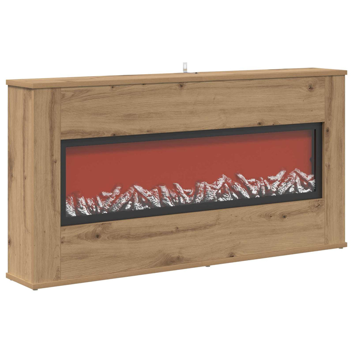 vidaXL Electric Fireplace Artisan Oak 114 x 18 x 58.5 cm
