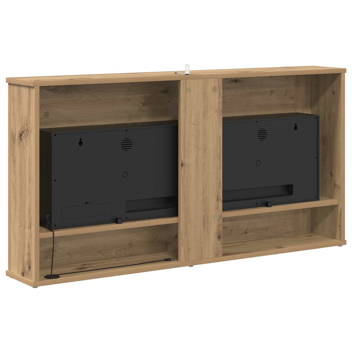 vidaXL Electric Fireplace Artisan Oak 114 x 18 x 58.5 cm