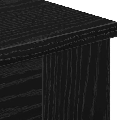 vidaXL Electric Fireplace Black Oak 47 x 18 x 48 cm Engineered wood