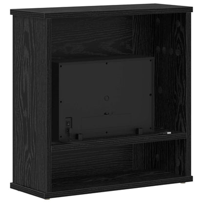 vidaXL Electric Fireplace Black Oak 47 x 18 x 48 cm Engineered wood