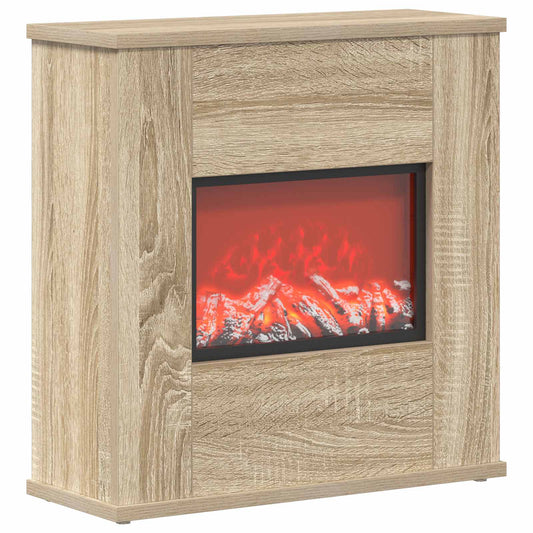 vidaXL Electric Fireplace Sonoma 47 x 18 x 48 cm Engineered wood