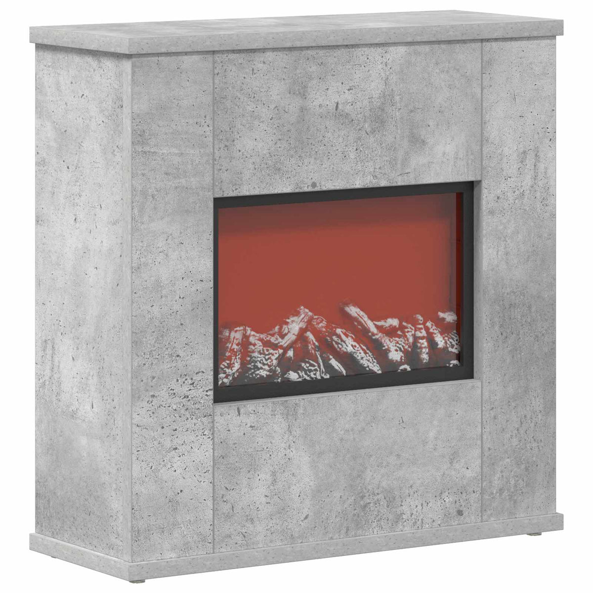 vidaXL Electric Fireplace Concrete 47 x 18 x 48 cm Engineered wood