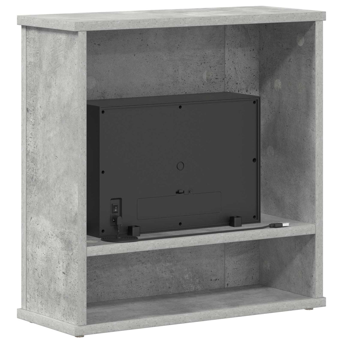 vidaXL Electric Fireplace Concrete 47 x 18 x 48 cm Engineered wood