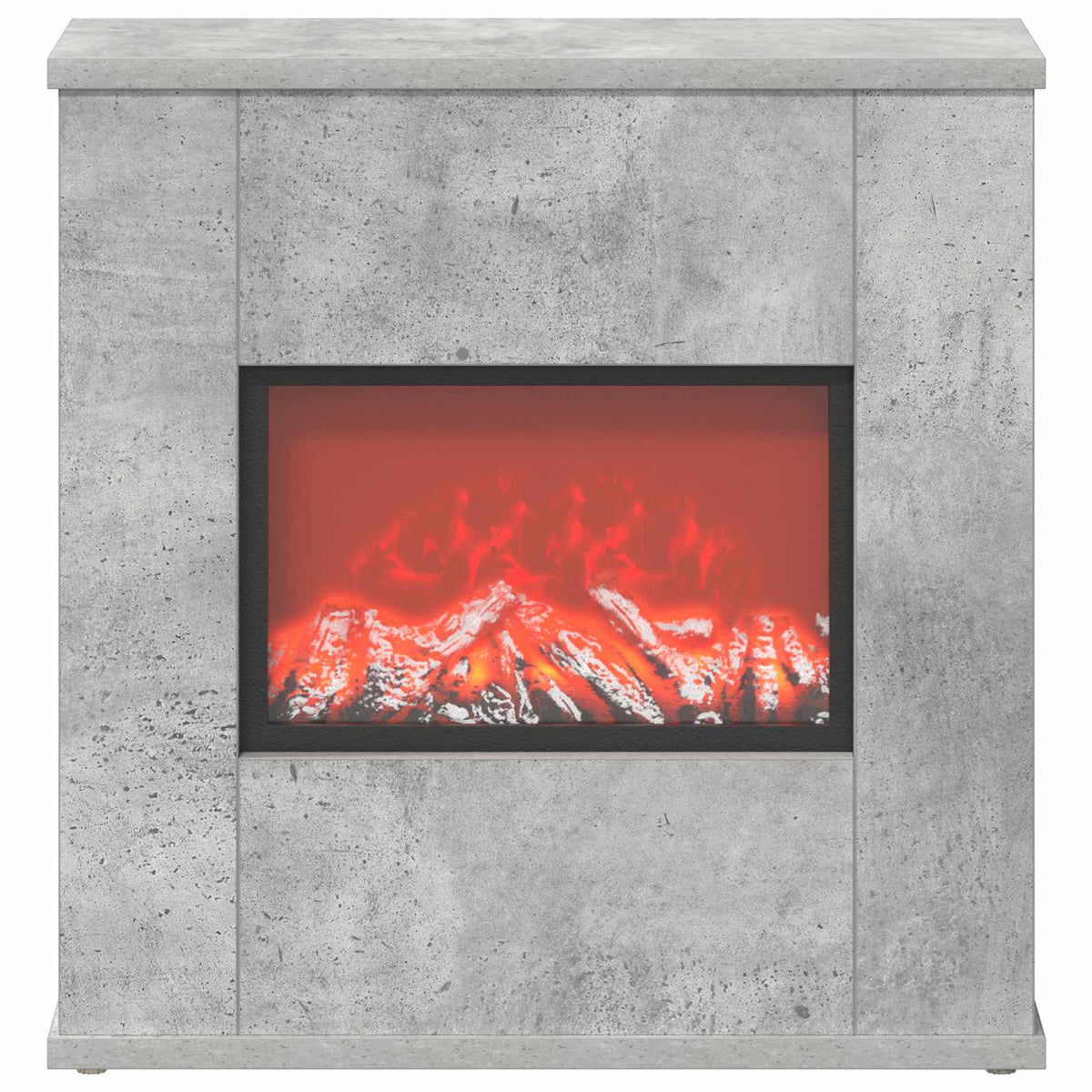 vidaXL Electric Fireplace Concrete 47 x 18 x 48 cm Engineered wood