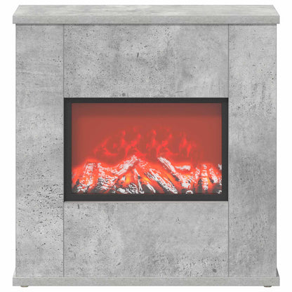 vidaXL Electric Fireplace Concrete 47 x 18 x 48 cm Engineered wood