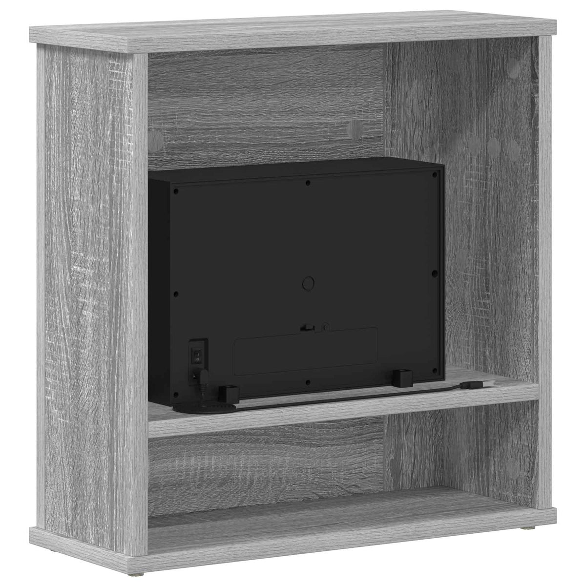vidaXL Electric Fireplace Grey Sonoma 47 x 18 x 48 cm Engineered wood