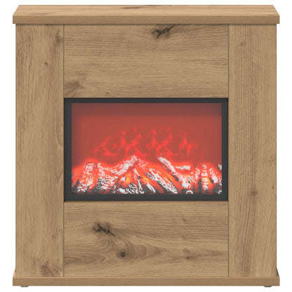 vidaXL Electric Fireplace Artisan Oak 47 x 18 x 48 cm Engineered wood