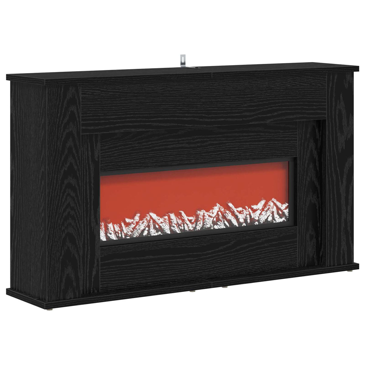 vidaXL Fireplace with LED Strip Black Oak 92 x 20 x 54 cm