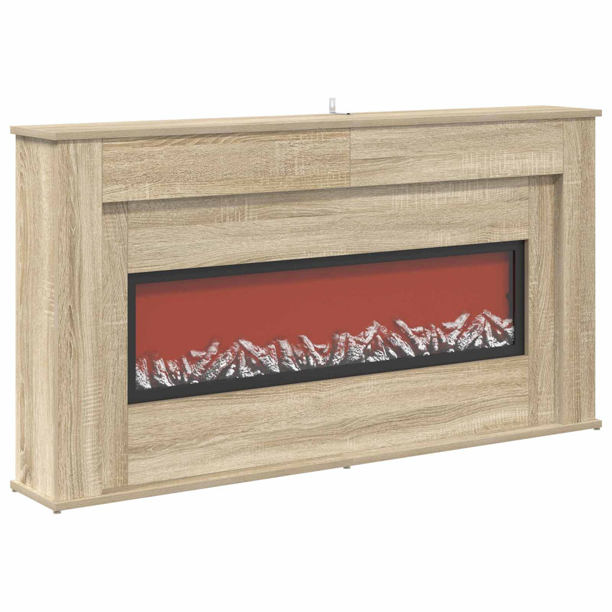 vidaXL Fireplace with LED Strip Sonoma 130 x 20 x 69.5 cm