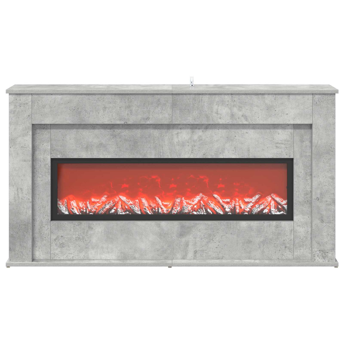 vidaXL Fireplace with LED Strip Concrete 130 x 20 x 69.5 cm
