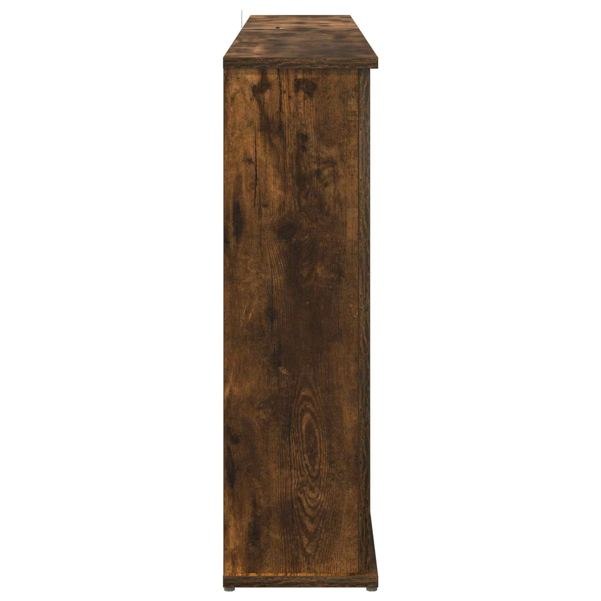 vidaXL Fireplace with LED Strip Smoked Oak 130 x 20 x 69.5 cm