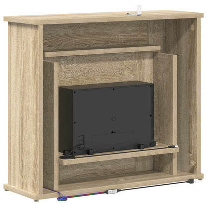 vidaXL Fireplace with LED Strip Sonoma 63 x 20 x 54.5 cm