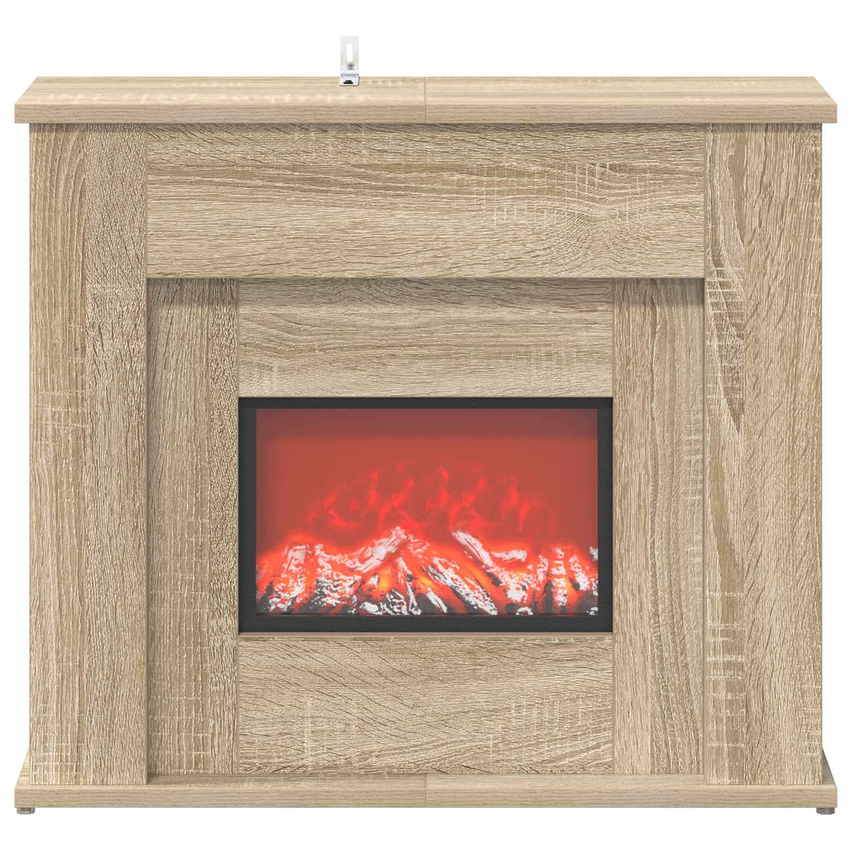 vidaXL Fireplace with LED Strip Sonoma 63 x 20 x 54.5 cm