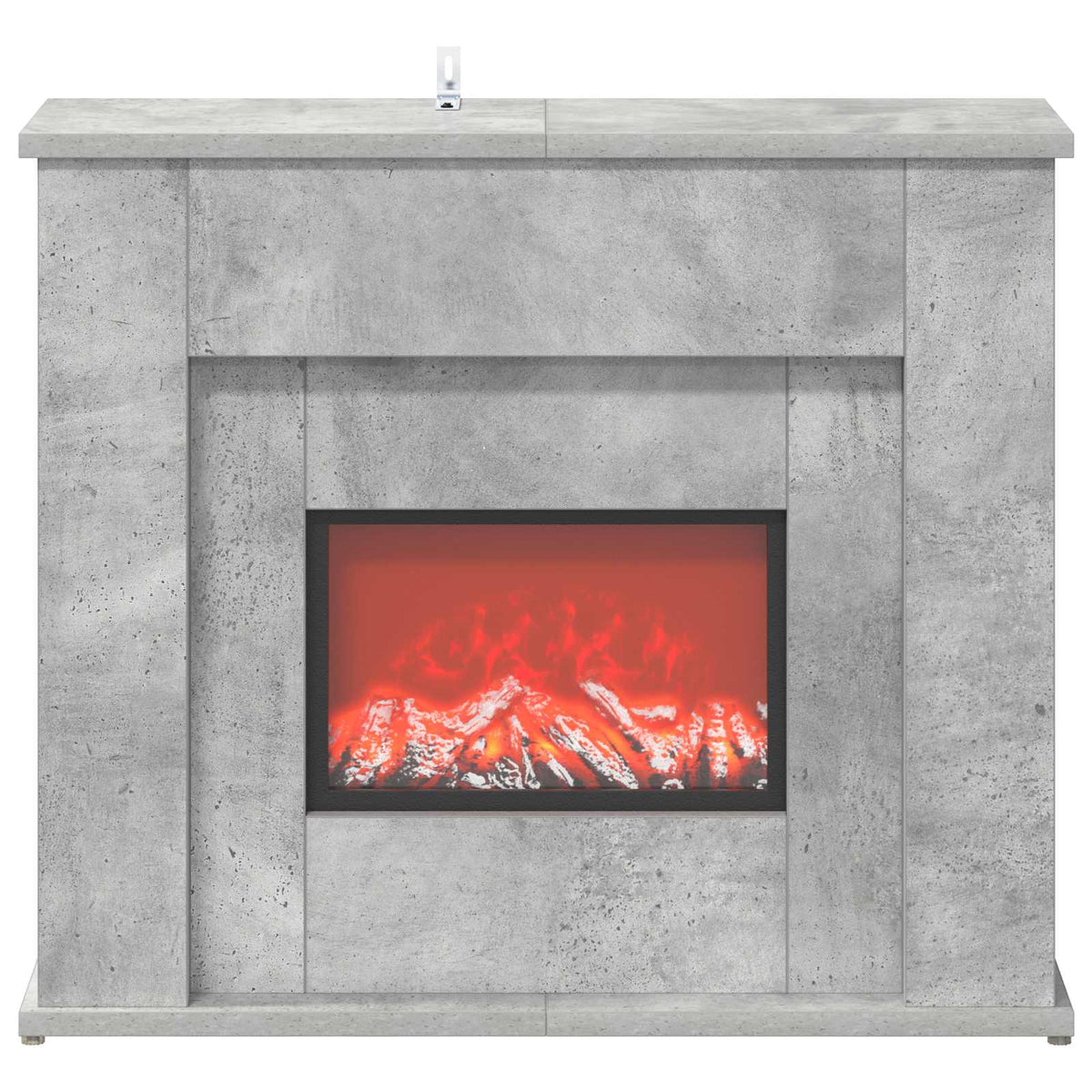 vidaXL Fireplace with LED Strip Concrete 63 x 20 x 54.5 cm