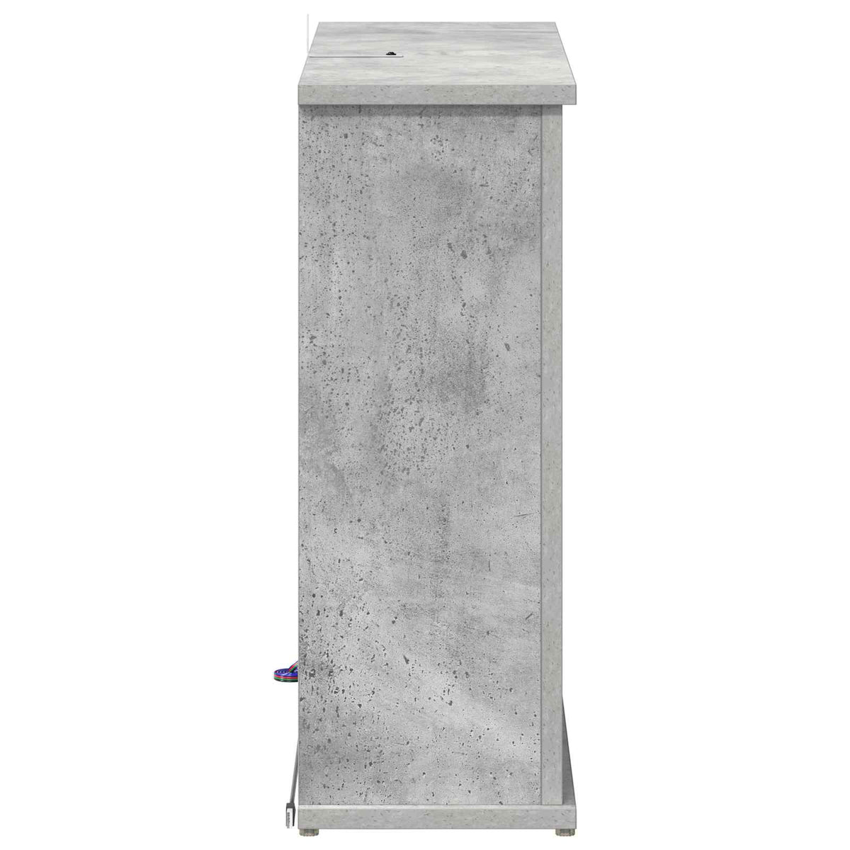 vidaXL Fireplace with LED Strip Concrete 63 x 20 x 54.5 cm