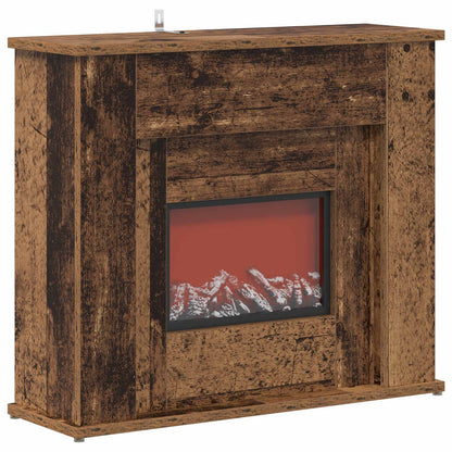 vidaXL Fireplace with LED Strip Old Wood 63 x 20 x 54.5 cm