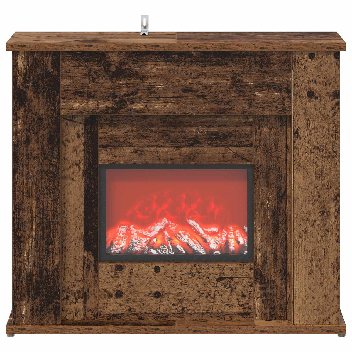 vidaXL Fireplace with LED Strip Old Wood 63 x 20 x 54.5 cm