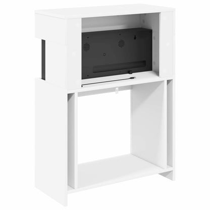 vidaXL Electric Fireplace White 64 x 30 x 87 cm Engineered wood