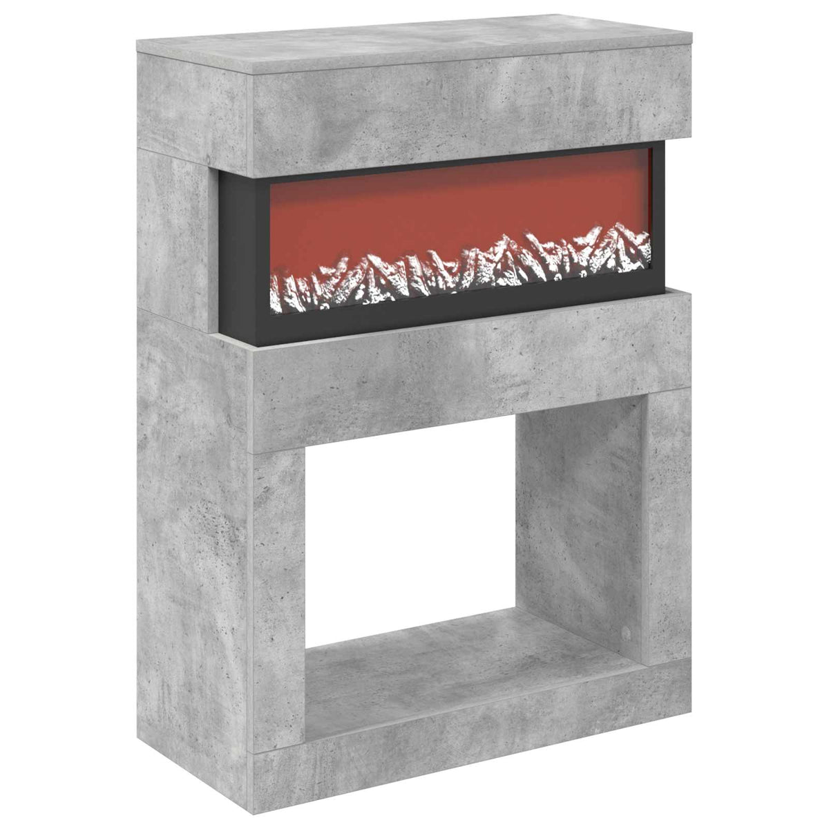 vidaXL Electric Fireplace Concrete 64 x 30 x 87 cm Engineered wood