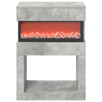 vidaXL Electric Fireplace Concrete 64 x 30 x 87 cm Engineered wood