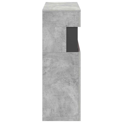 vidaXL Electric Fireplace Concrete 64 x 30 x 87 cm Engineered wood