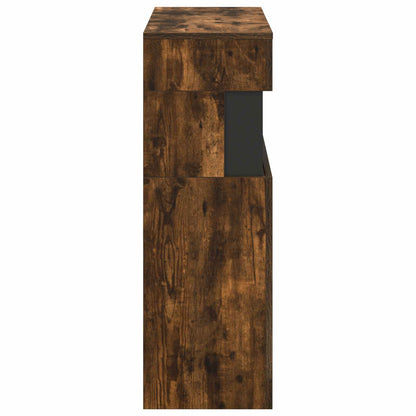 vidaXL Electric Fireplace Smoked Oak 64 x 30 x 87 cm Engineered wood