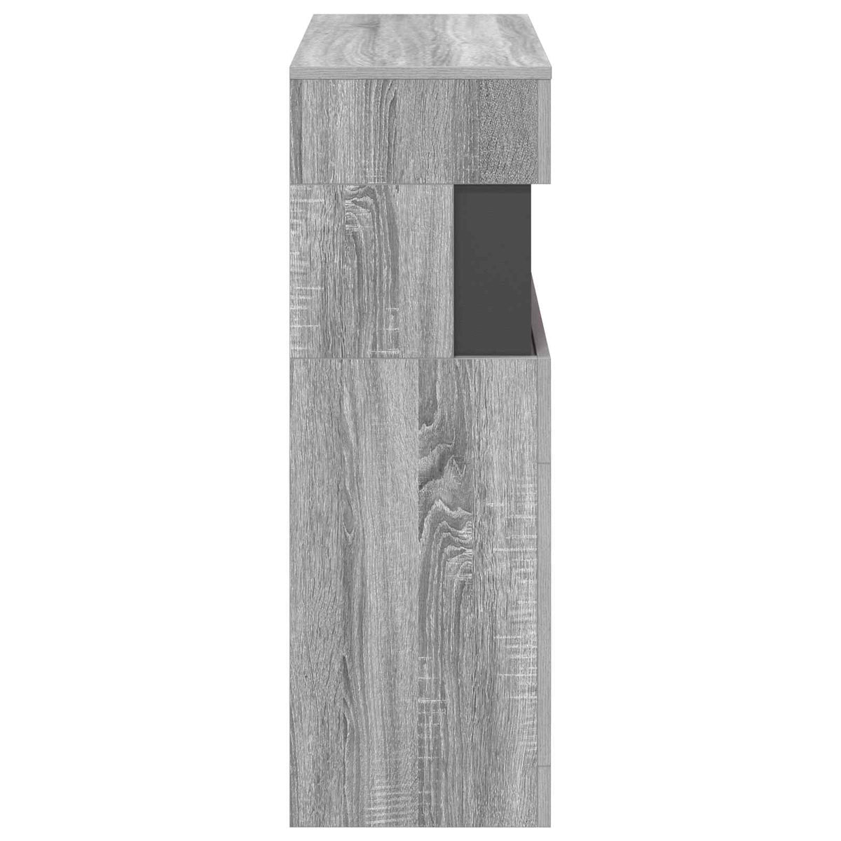 vidaXL Electric Fireplace Grey Sonoma 64 x 30 x 87 cm Engineered wood