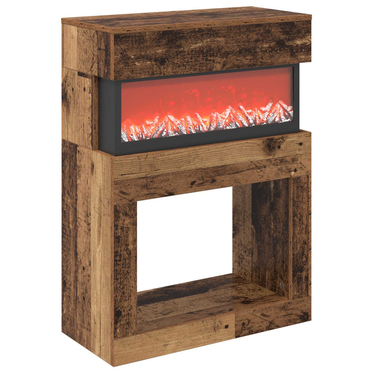 vidaXL Electric Fireplace Old Wood 64 x 30 x 87 cm Engineered wood