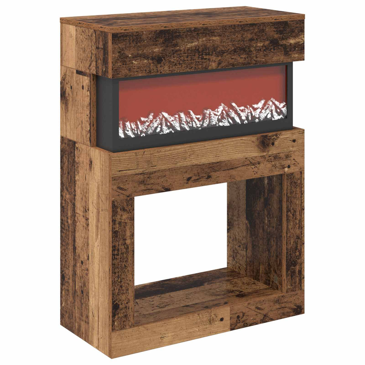 vidaXL Electric Fireplace Old Wood 64 x 30 x 87 cm Engineered wood