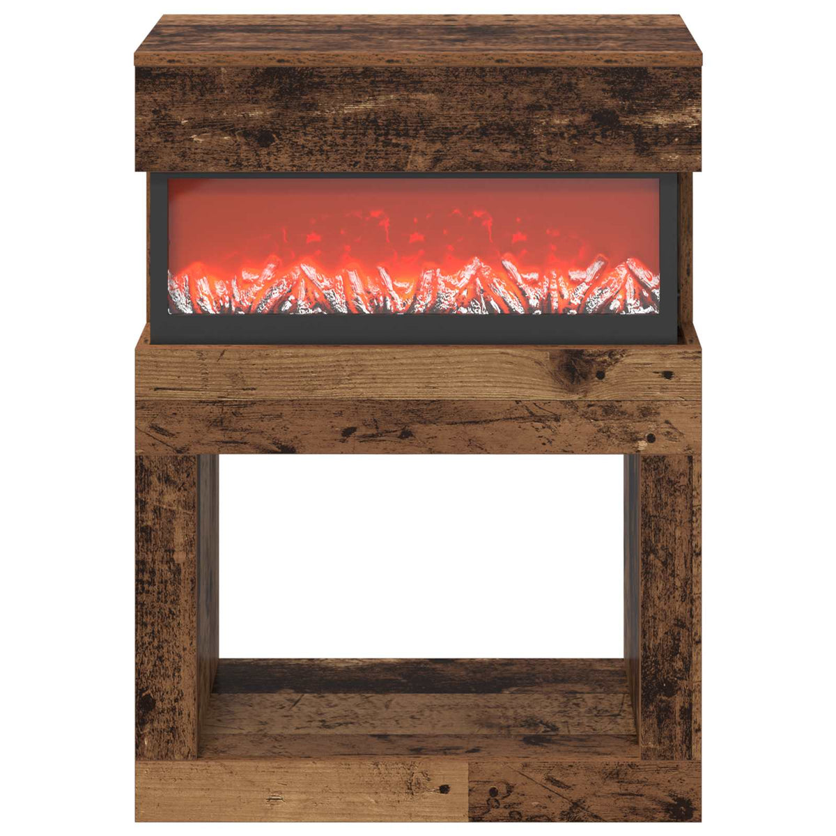 vidaXL Electric Fireplace Old Wood 64 x 30 x 87 cm Engineered wood
