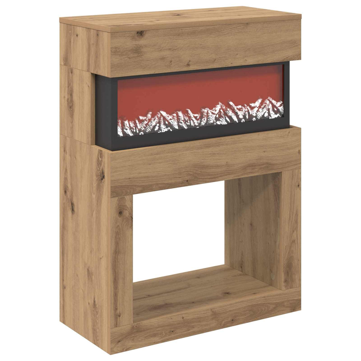 vidaXL Electric Fireplace Artisan Oak 64 x 30 x 87 cm Engineered wood