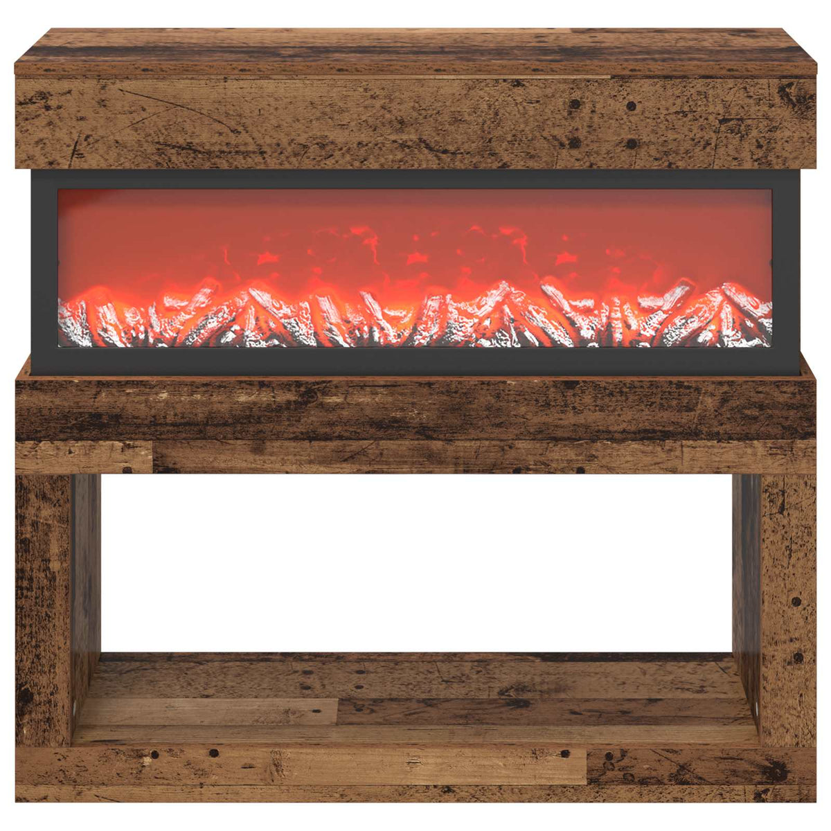 vidaXL Electric Fireplace Old Wood 102 x 30 x 94 cm Engineered wood